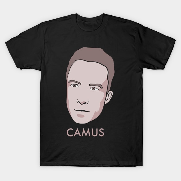 Portrait of Albert Camus - French Philosophy Existentialist T-Shirt by isstgeschichte